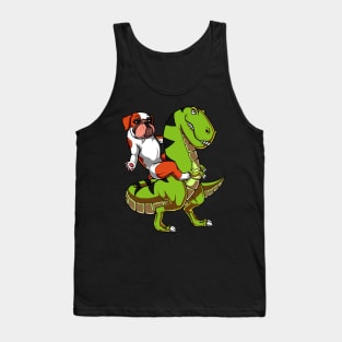 English Bulldog Riding T-Rex Dinosaur Tank Top